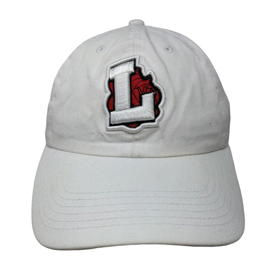 NewHattan Men's Slideback Hat White OSFA Embroidered L Rose Logo Cotton