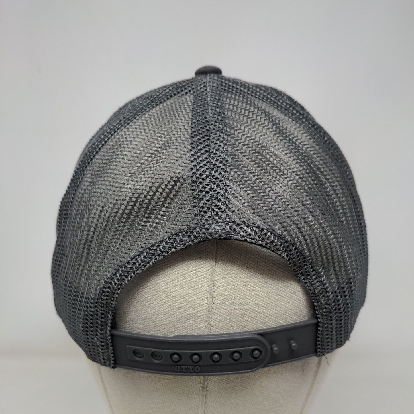 H.D Supply Snapback Trucker Hat Gray OSFM Adjustable Classic Fit Mesh Back Otto