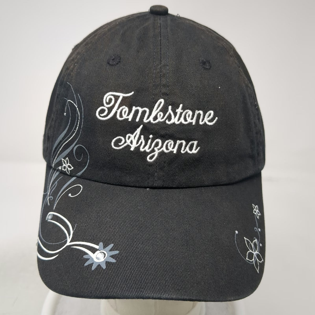 Royal Resortwear Baseball Cap Black One Size Tombstone Arizona Scroll Hat Cotton