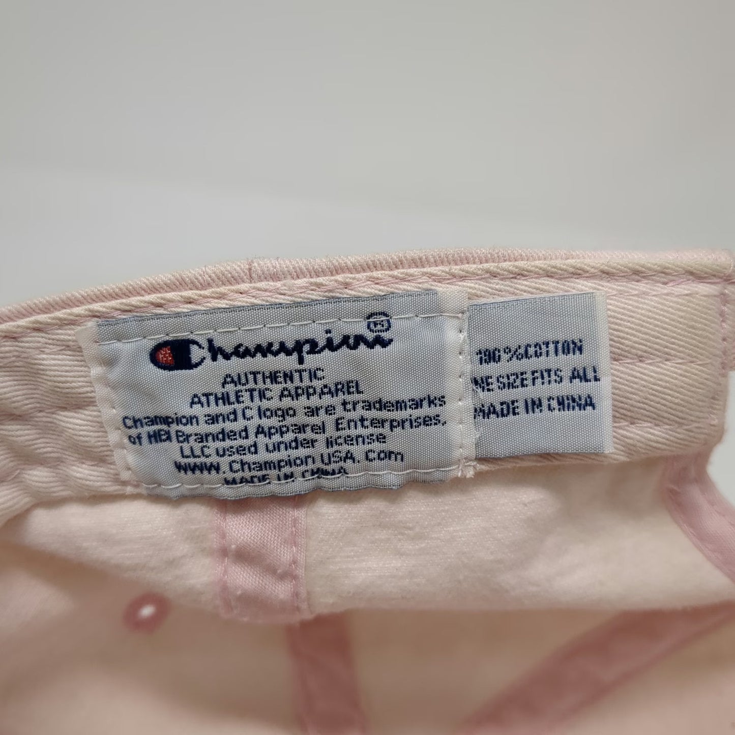 Champion Baseball Cap Pink One Size Paddleboard SUP Embroidered Logo Cotton Hat