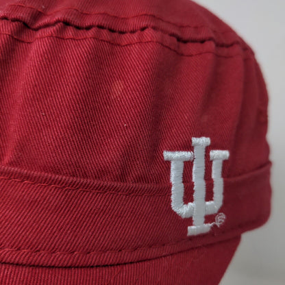 Signatures Women's Strapback Cadet Cap Red Embroidered IU Hoosiers Logo