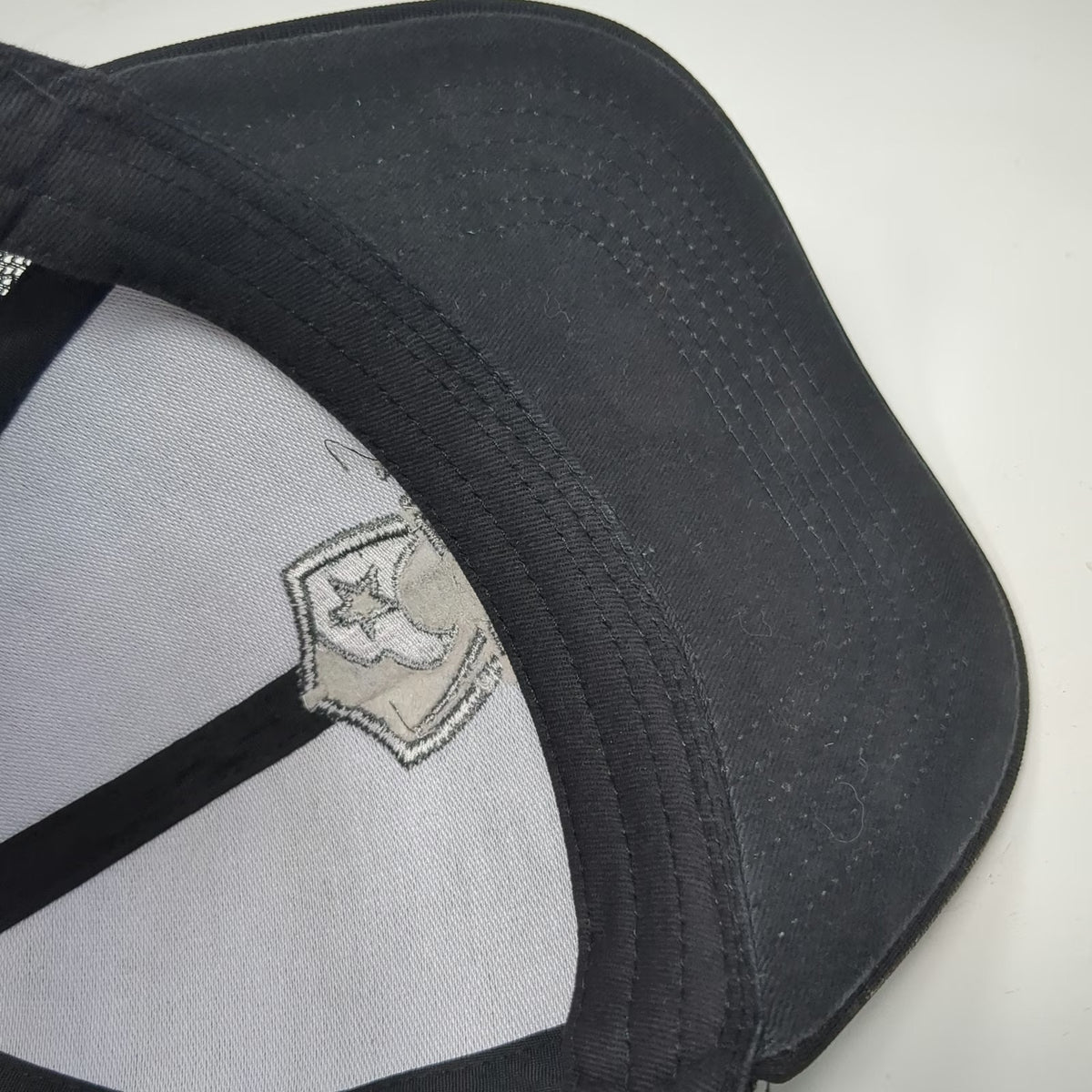 USCCA Trucker Hat Black One Size Mesh Back Stars Stripes Shield Logo Graphic Hat