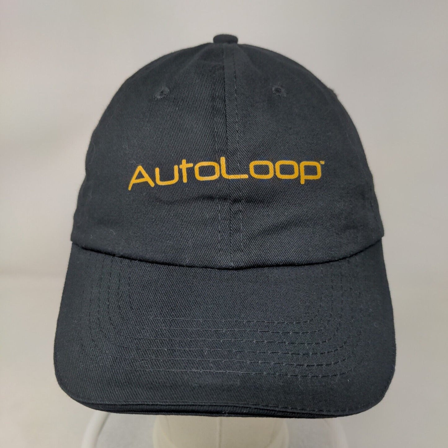 AutoLoop Strapback Hat Black One Size Adjustable 6 Panel BIC Graphic
