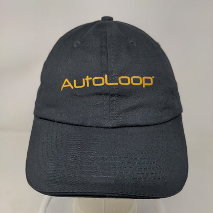 AutoLoop Strapback Hat Black One Size Adjustable 6 Panel BIC Graphic