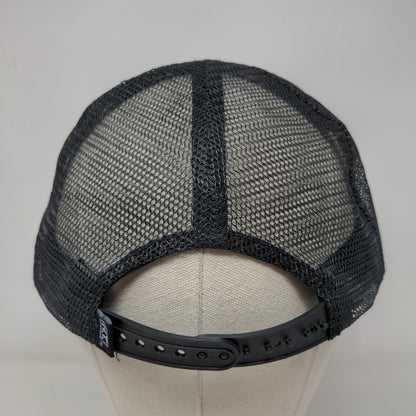 USA Flag Snapback Trucker Hat Black OSFM Mesh Back Patriotic Highland Tactical