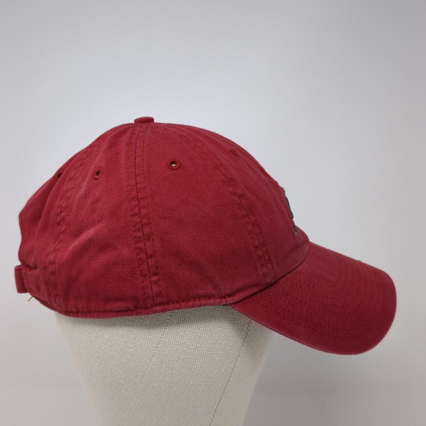 Adidas Slideback Hat Red One Size Adjustable Embroidered Climalite Vented Holes