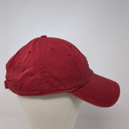 Adidas Slideback Hat Red One Size Adjustable Embroidered Climalite Vented Holes