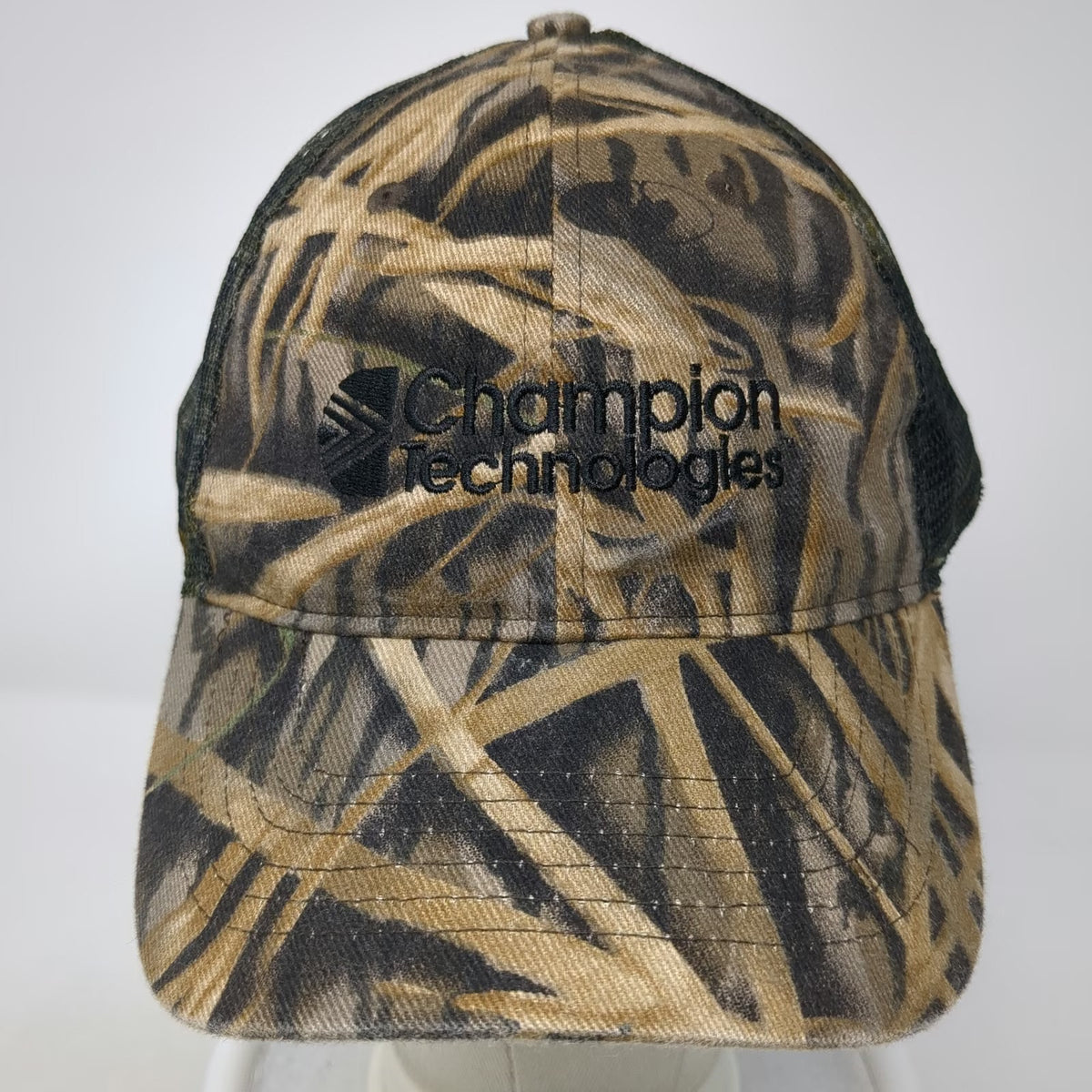 Mossy Oak Champion Technologies Baseball Cap Brown OSFM Mesh Camo Stretch Fit