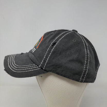 KB Ethos Men's Strapback Hat Gray Adjustable Embroidered Over It Rainbow Logo