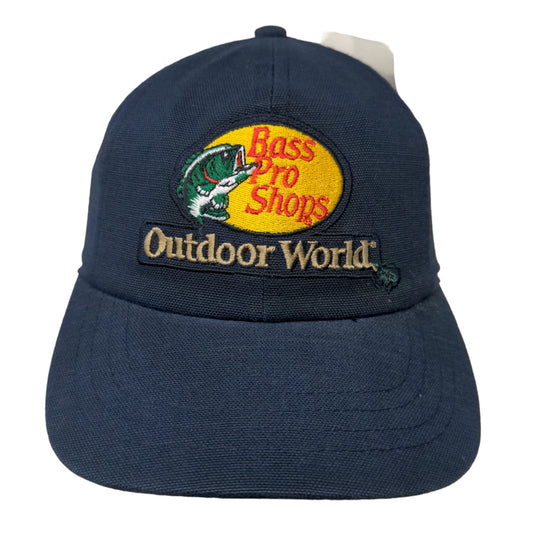 Bass Pro Shops Mens Slideback Hat Blue Size OSFA Embroidered Outdoor World W/Tag