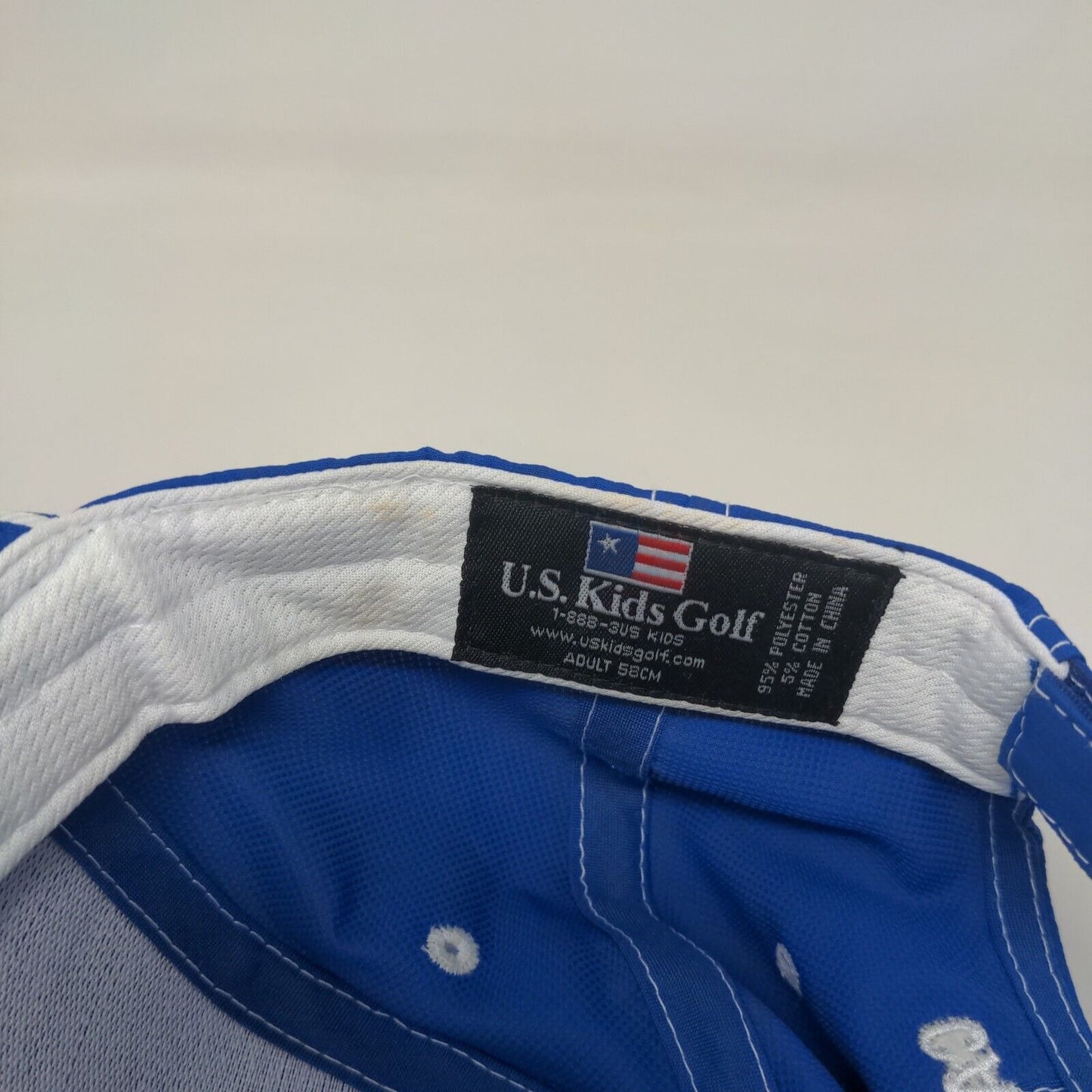 US Kids Golf Tournament Players Association Caddie Strapback Hat Blue One Size
