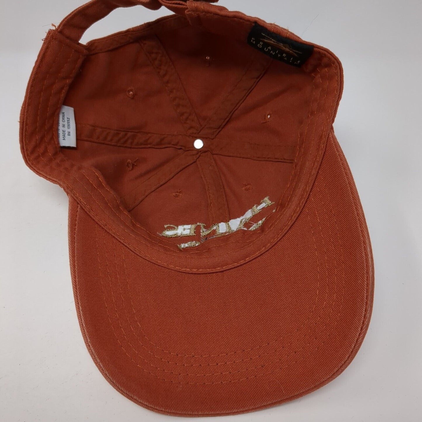 Haines Alaska Genuine Article Slideback Hat Orange Adjustable Prairie Mountain