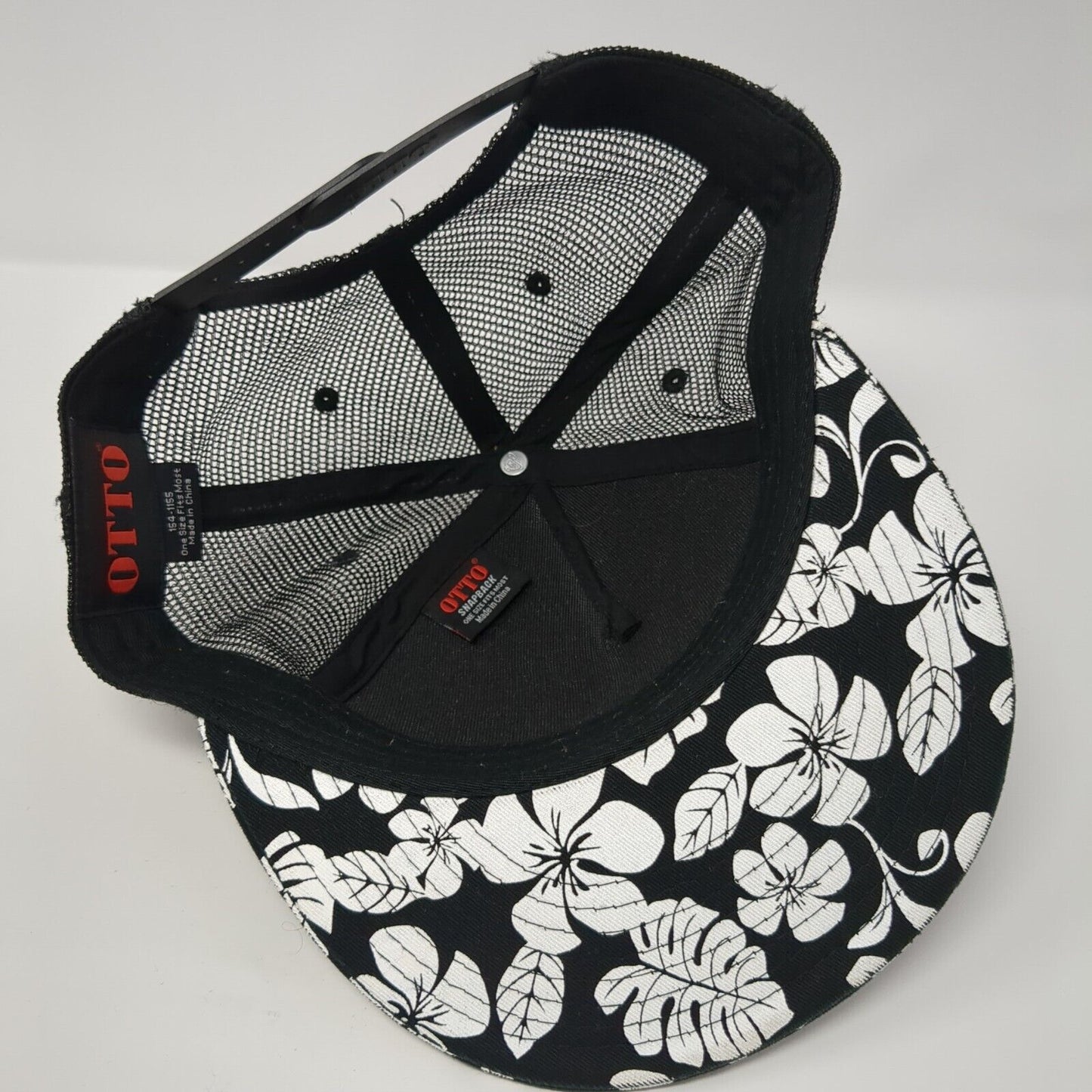 T. Patterson Snapback Trucker Hat Black One Size Adjustable Mesh Back Otto