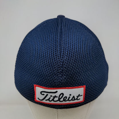 Titleist FJ Pro V1 Fitted Hat Blue Medium/Large Embroidered 6 Panel
