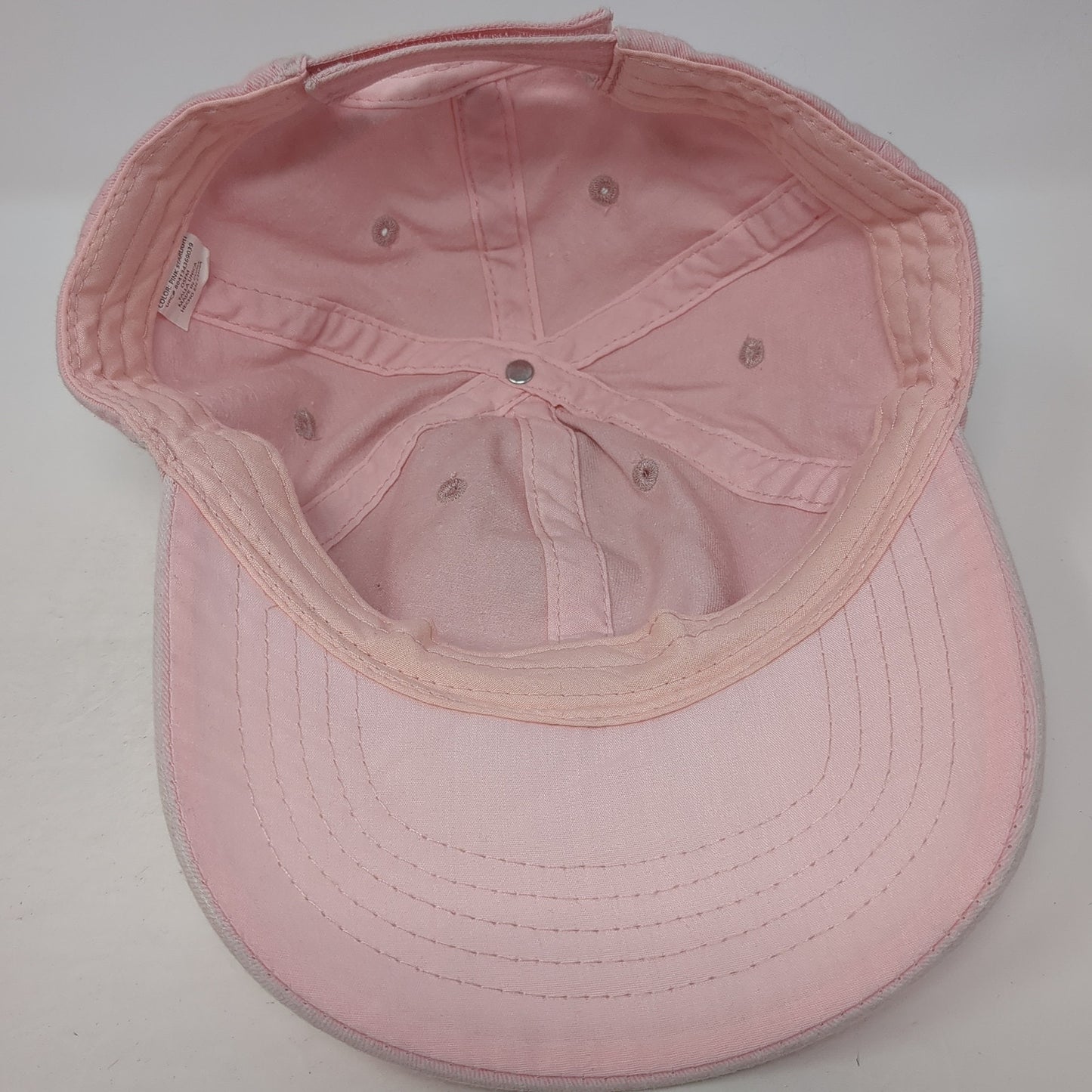 Unbranded Strapback Baseball Cap Pink One Size Adjustable Vented Holes Blank