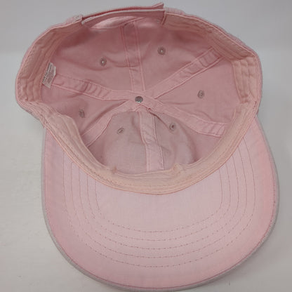 Unbranded Strapback Baseball Cap Pink One Size Adjustable Vented Holes Blank