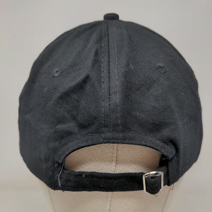 Rose Slideback Hat Black One Size Embroidered Adjustable 6 Panel