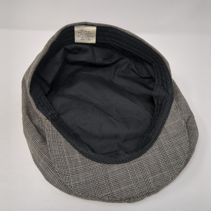 Unbranded Flat Cap Gray Large/XL Plaid Wool Blend Blank Outdoor