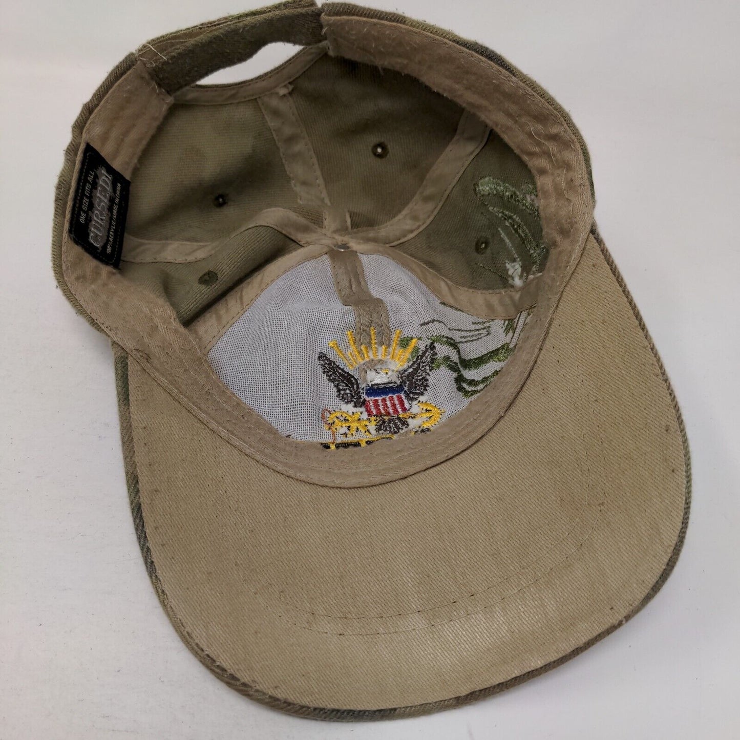 US Navy Strapback Hat Camouflage OSFA Adjustable Embroidered 6 Panel Cursedi