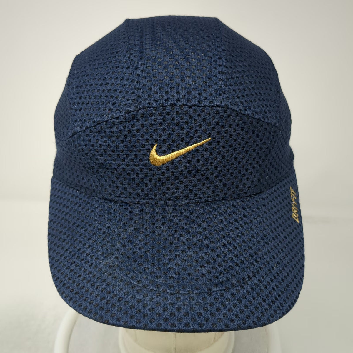 Nike Blue Gold OS Dri-FIT Mesh 5 Panel Strapback Embroidered Swoosh Hat