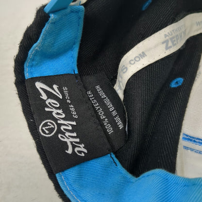 Zephyr Snapback Blue White Black One Size Lacrosse Unlimited Striped Player Hat