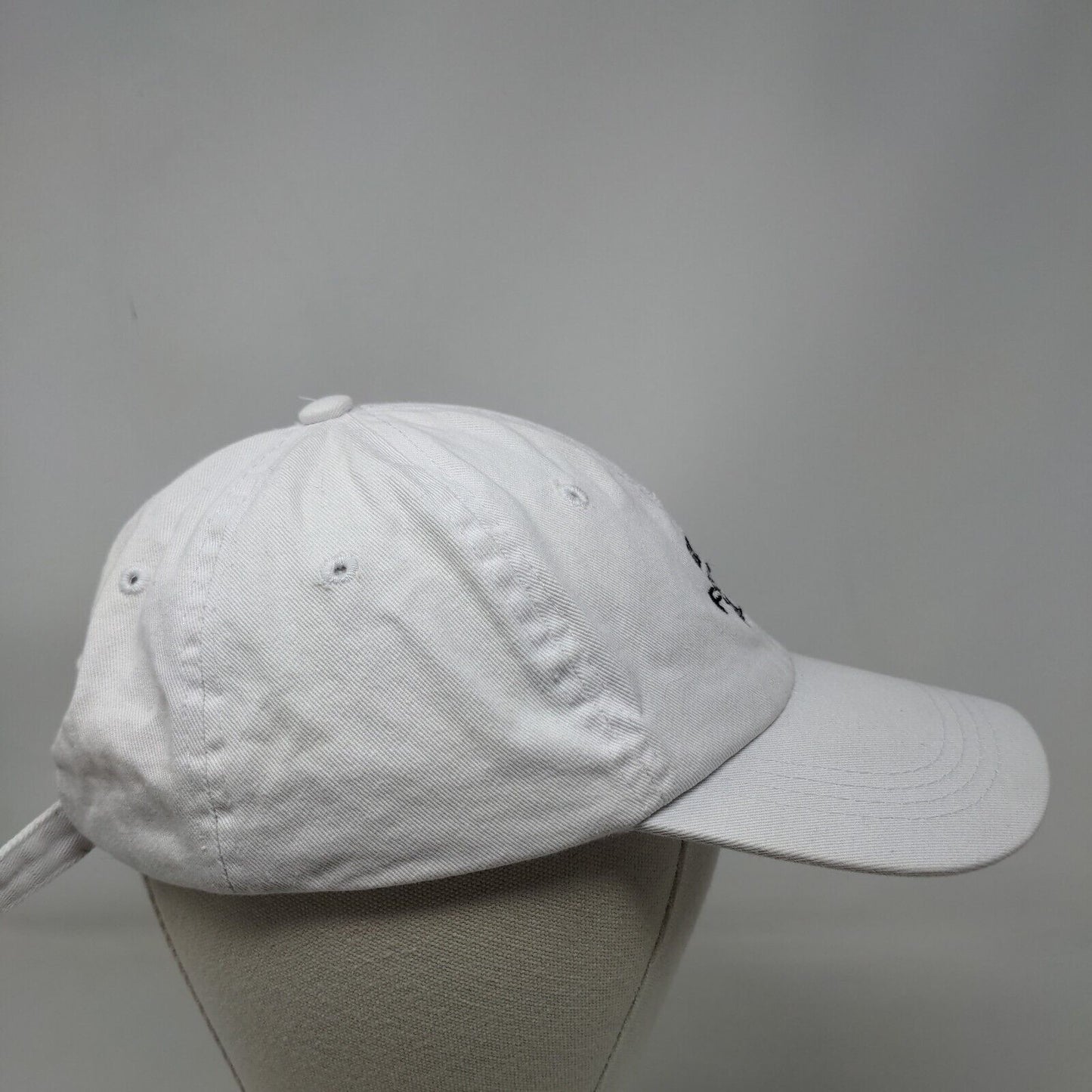 Don't Forget To Smile Slideback Hat White OS Adjustable Embroidered 6 Panel
