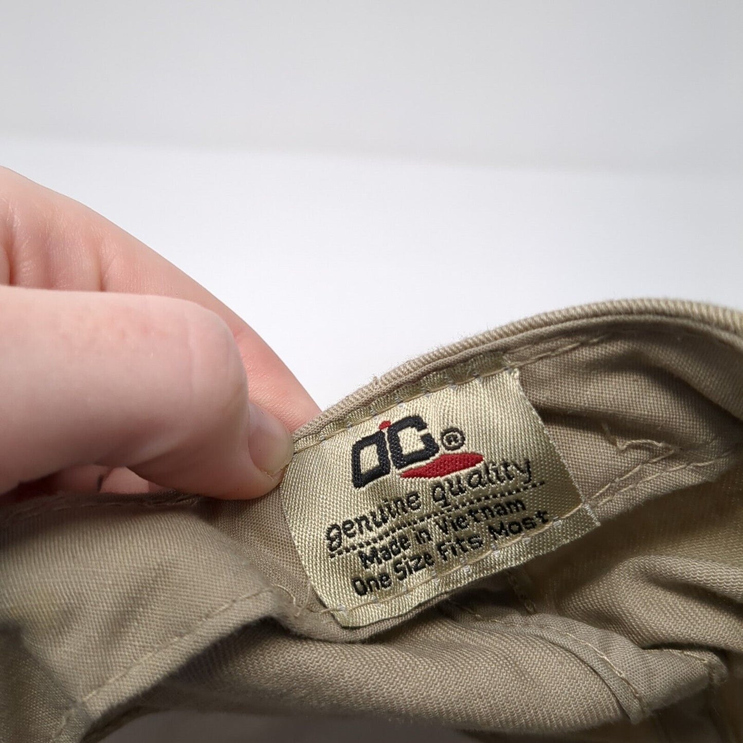 ADM Mound City IL Snapback Hat Tan One Size Adjustable Vented Holes OC