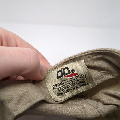 ADM Mound City IL Snapback Hat Tan One Size Adjustable Vented Holes OC
