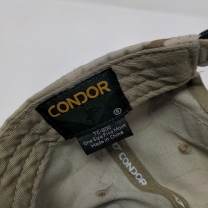 Condor Slideback Hat Camouflage OSFM Adjustable 6 Panel Vent Holes