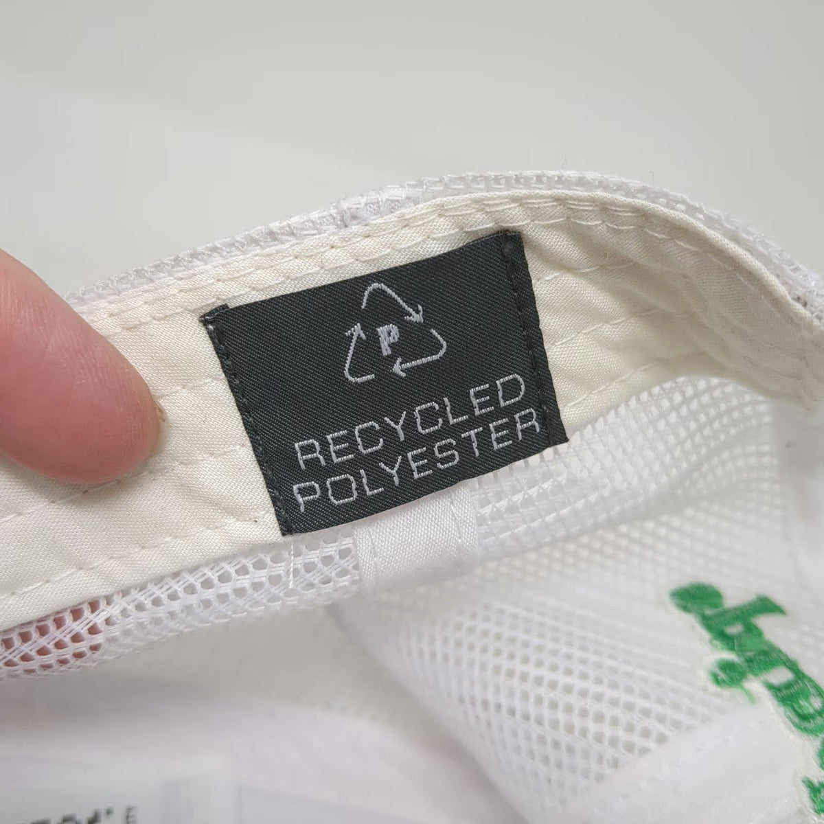 Atlantis Trucker Hat White One Size Spindrift Soda Can Recycled Mesh Snapback