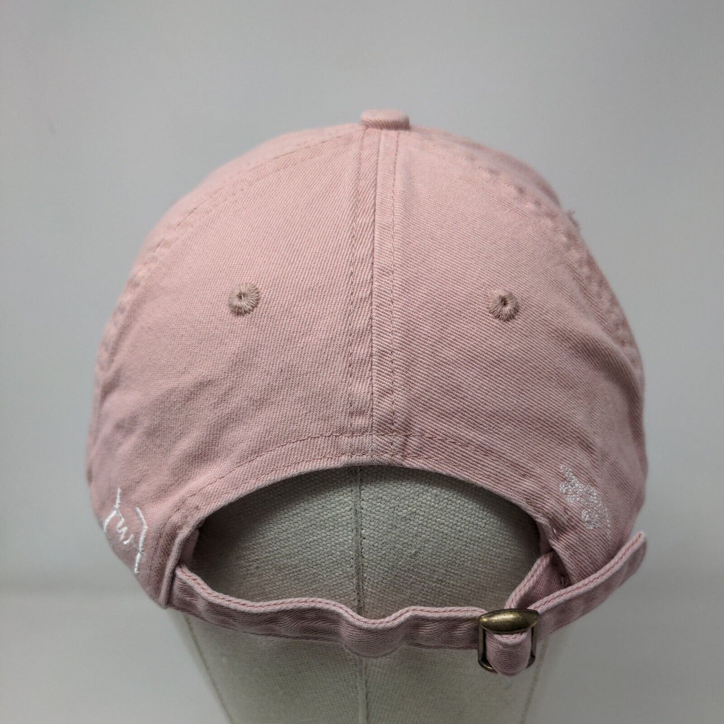 Hi Slideback Hat Pink One Size Adjustable Embroidered Vented Holes 6 Panel