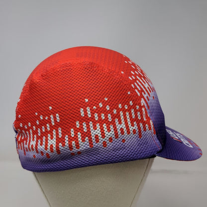 Jakroo 5 Panel Cap Purple Red L/XL USA Crits Cycling Hat Flip Up Brim Polyester