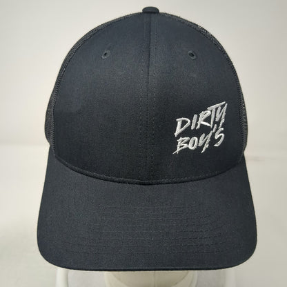 Richardson Trucker Hat Black One Size Dirty Boy's Mesh Back Snapback Embroidered