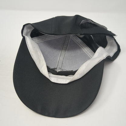 Unbranded Strapback Hat Black One Size Adjustable Outdoor 6 Panel Blank