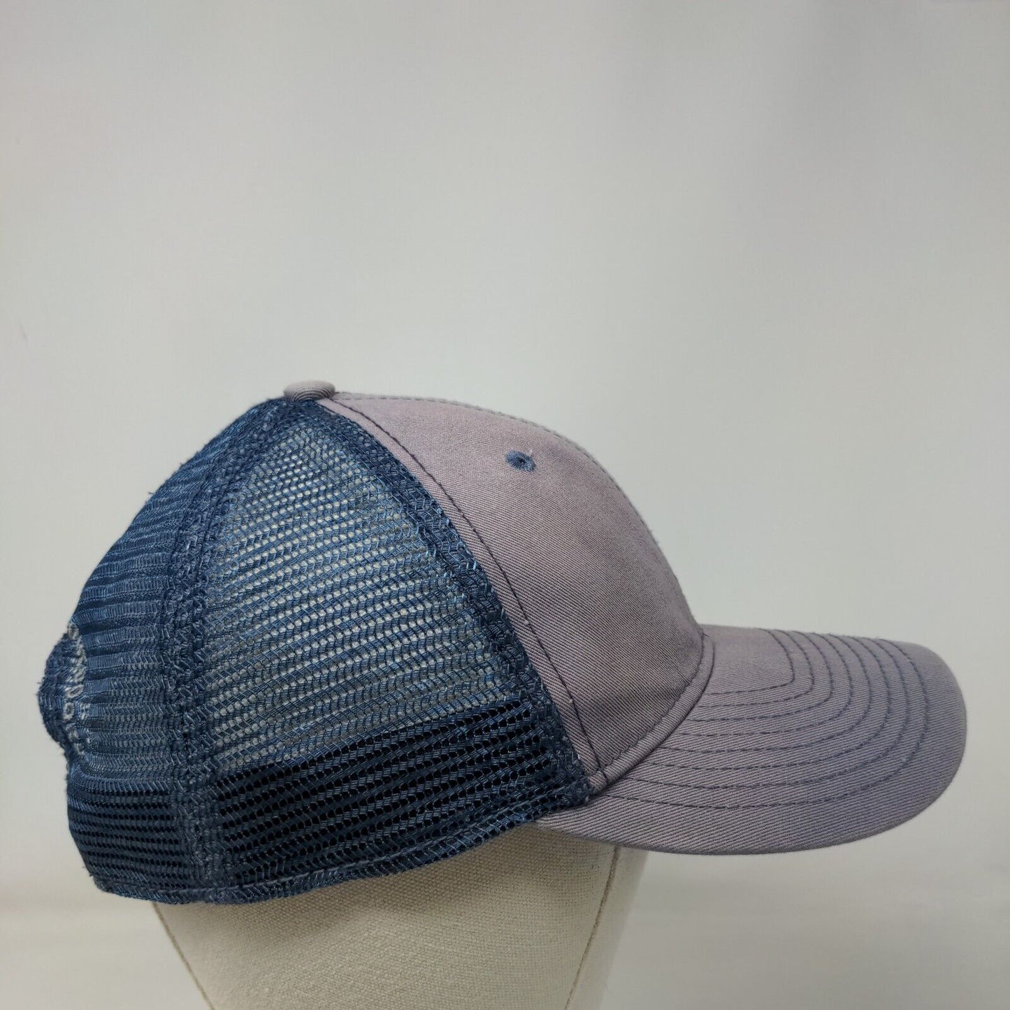 American Flag Snapback Trucker Hat Blue One Size Adjustable Mesh Back Patriotic