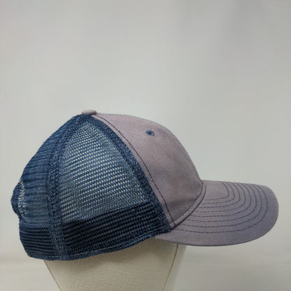 American Flag Snapback Trucker Hat Blue One Size Adjustable Mesh Back Patriotic