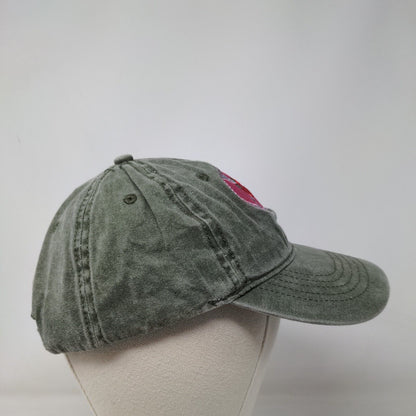 Rose Slideback Hat Green OSFM Embroidered Adjustable Outdoor 6 Panel