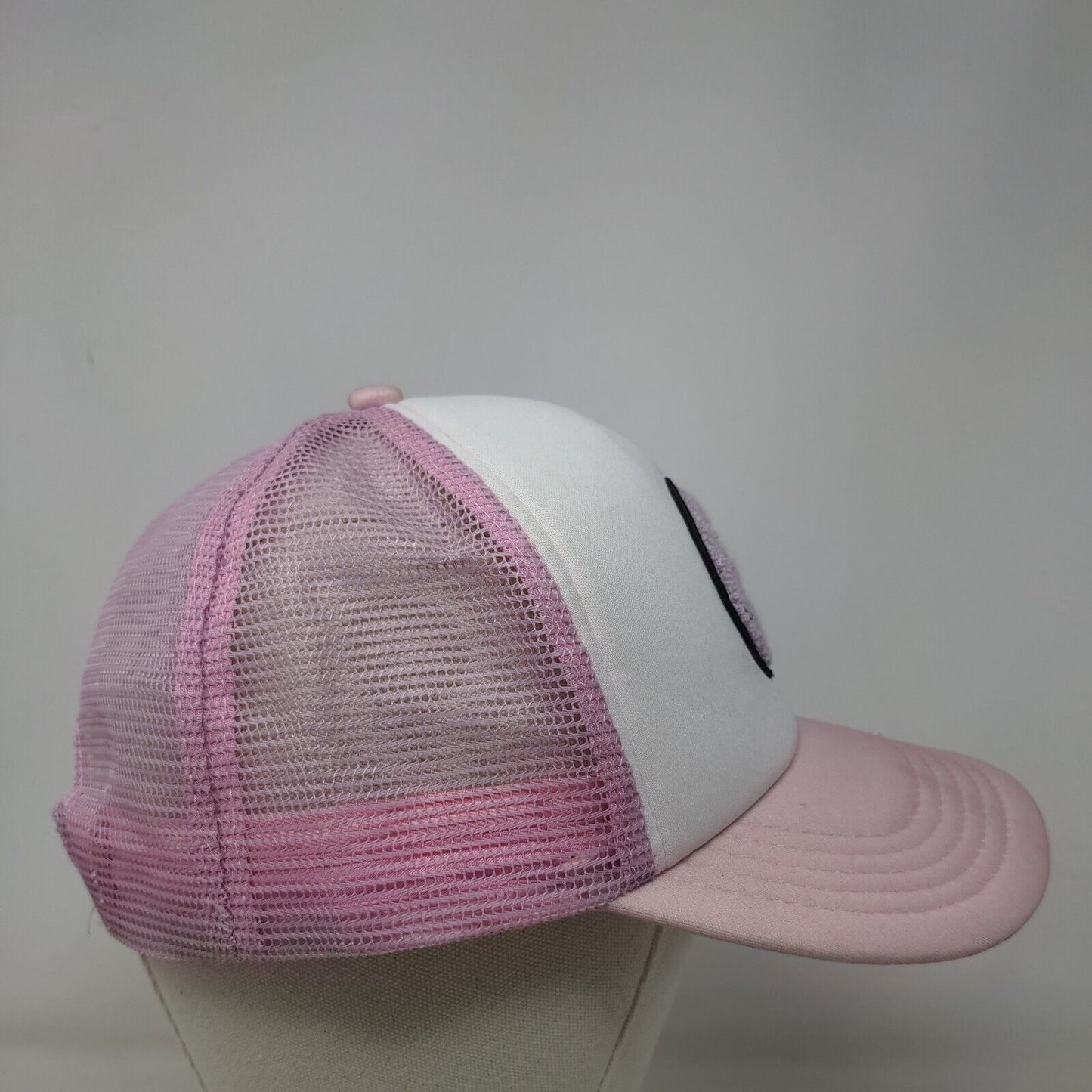 Smiley World Snapback Mesh Back Trucker Hat Pink OSFM H3 Headwear