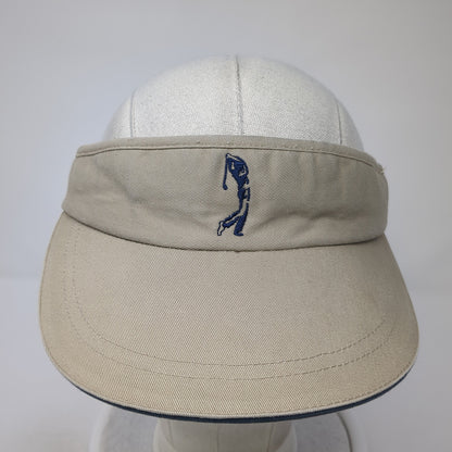 Cherokee Slideback Sun Visor Hat Brown OSAdjust able Embroidered Lightweight