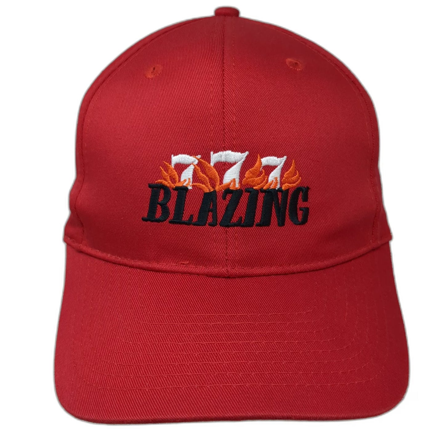 Nissin Cap Red One Size Snapback Hat 777 Blazing Fremont Las Vegas Casino Logo