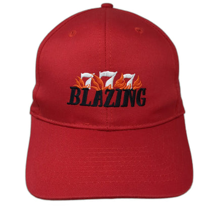 Nissin Cap Red One Size Snapback Hat 777 Blazing Fremont Las Vegas Casino Logo