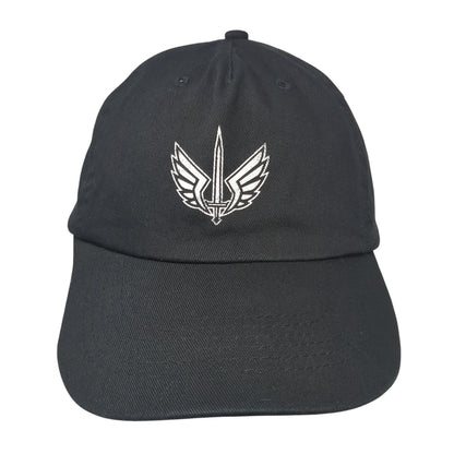 Select Strapback Hat Black One Size Adjustable Solid Outdoor Hit Wear