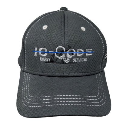 10-Code Energy Services Strapback Golf Hat Gray One Size Cap America