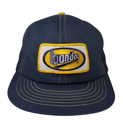 Bandoy Snapback Trucker Hat Blue One Size Adjustable Embroidered Mesh Back