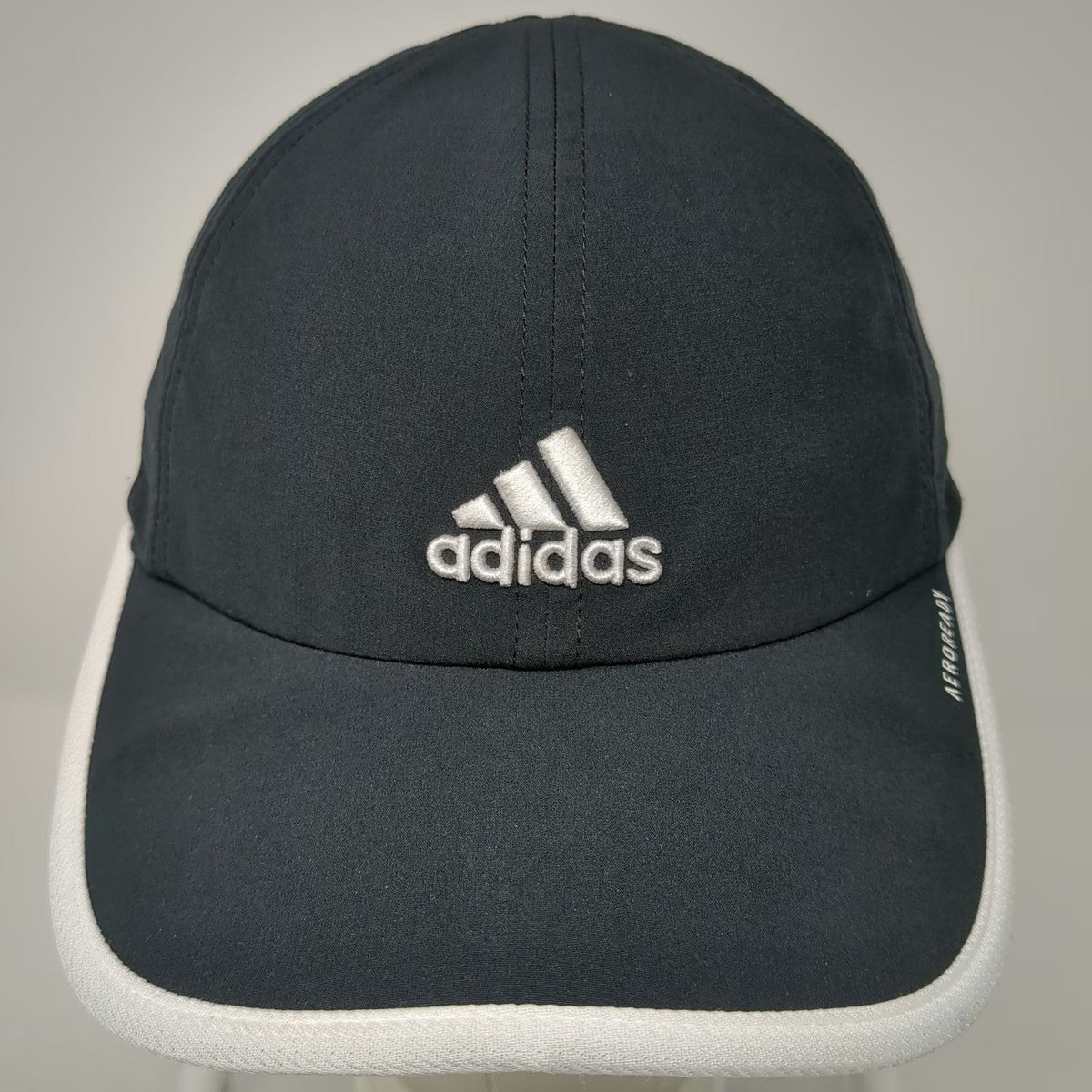 Adidas Baseball Cap Black One Size Aeroready Strapback Side Mesh Hat Sport