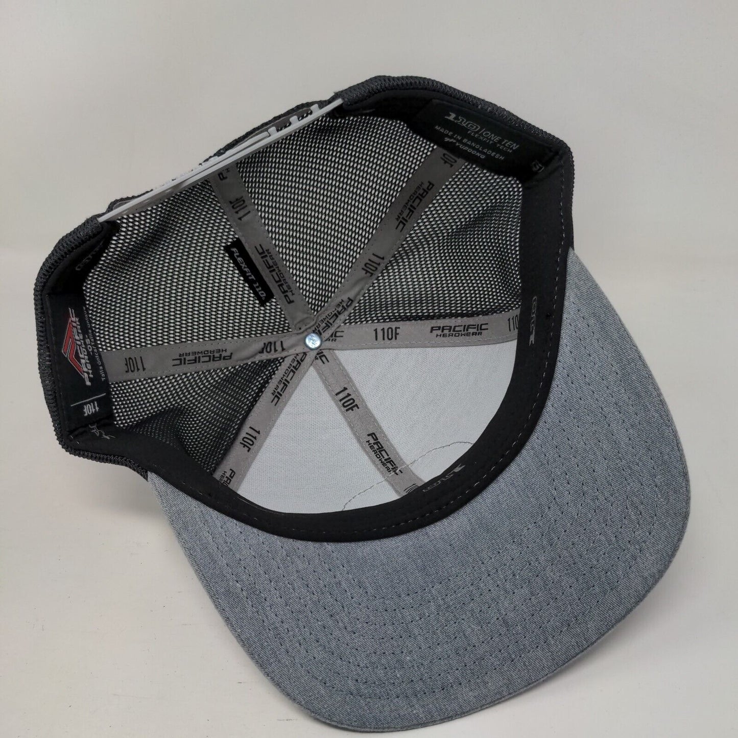 JCSAF Snapback Trucker Hat Gray One Size 110 Flexfit Mesh Back Pacific Headwear