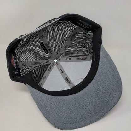 JCSAF Snapback Trucker Hat Gray One Size 110 Flexfit Mesh Back Pacific Headwear