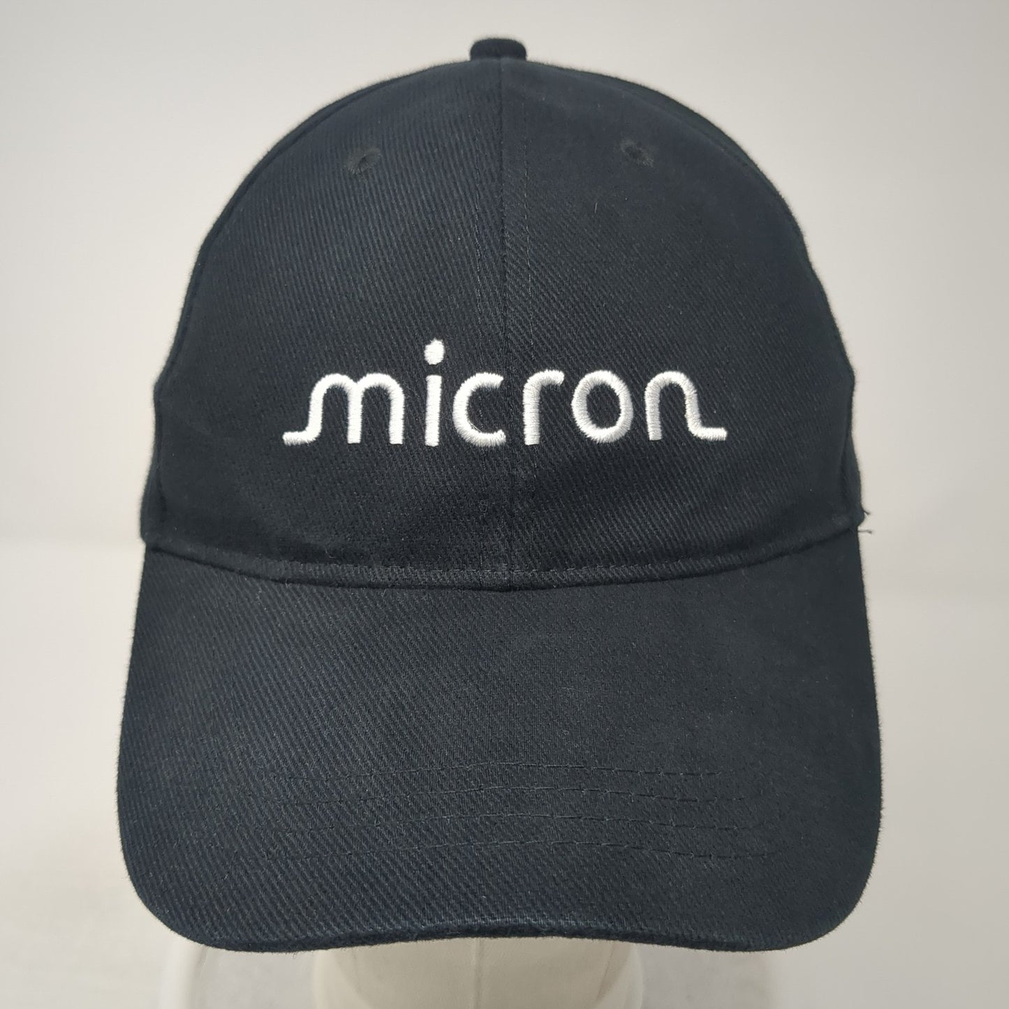 Micron Slideback Baseball Cap Black One Size Adjustable Embroidered Promoshop