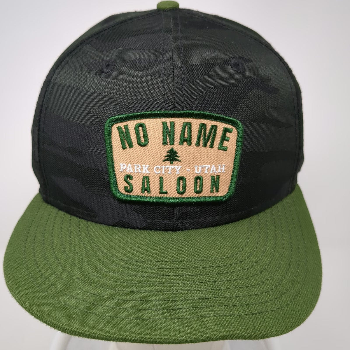 New Era No Name Saloon Park City Utah Snapback Hat Black Green Camo 9FIFTY OSFM
