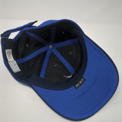 Nike Strapback Hat Blue One Size Adjustable Embroidered Just Do It Polyester